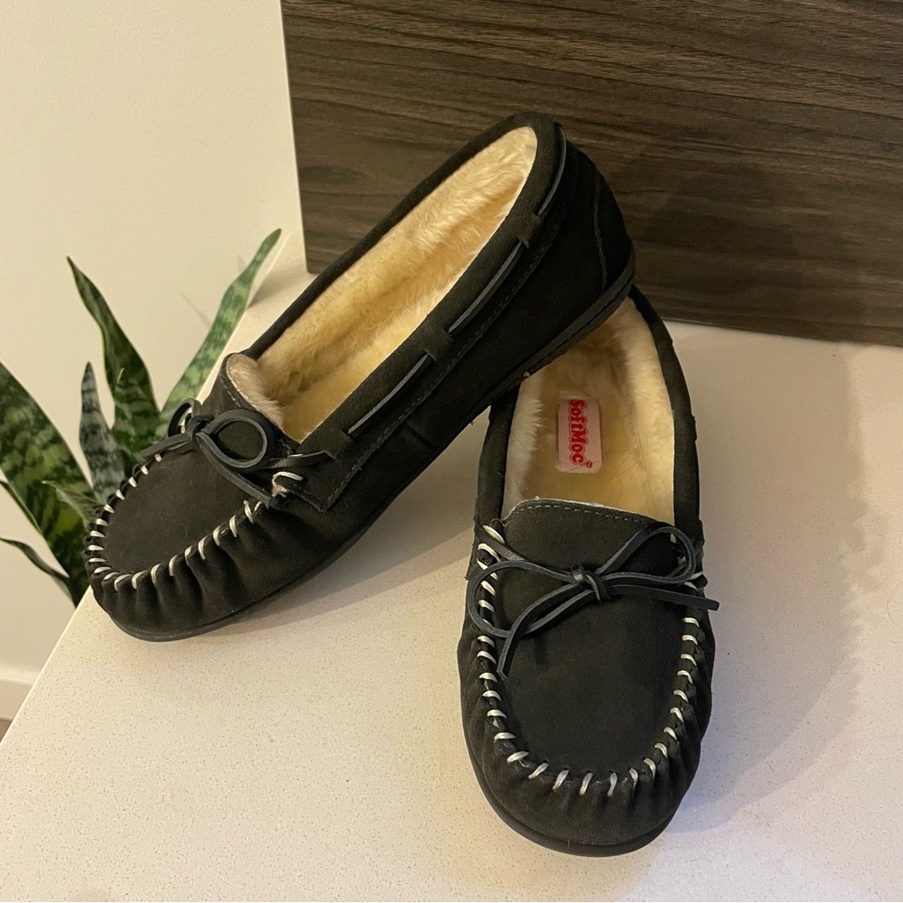NWOT Womens Bali Supreme Ballerina SoftMocs - Charcoal